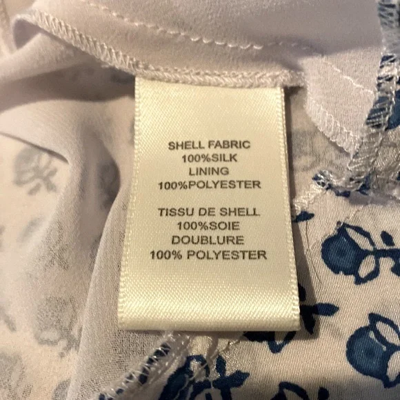 Rebecca Taylor Blue and White Silk Sheer Back Dress 💙🤍💙 - Picture 9 of 9